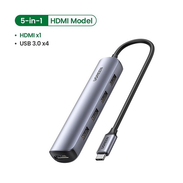 chuyển đổi kết nối cổng USB chuẩn C sang HDMI và USB 3.0